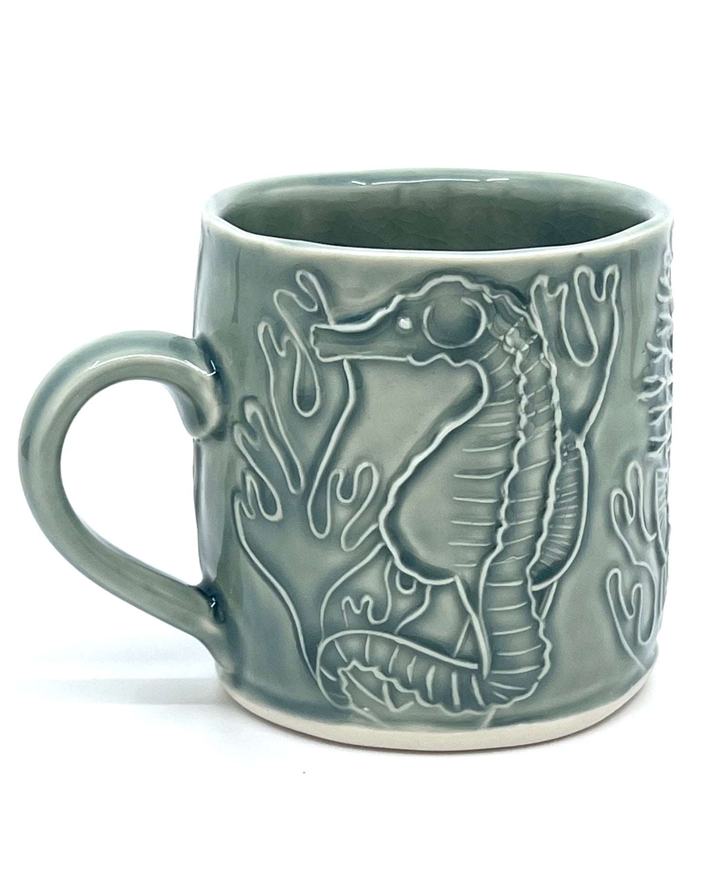 Dusty Blue Seahorse Mug