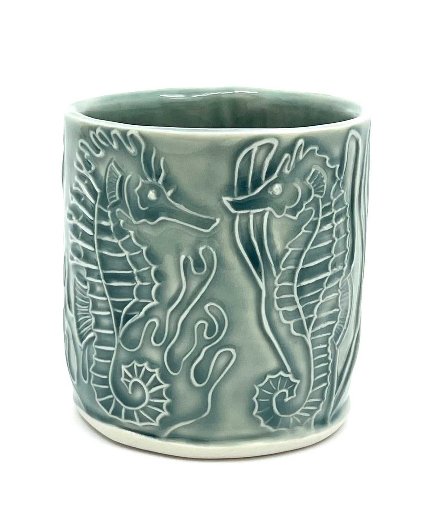 Dusty Blue Seahorse Mug