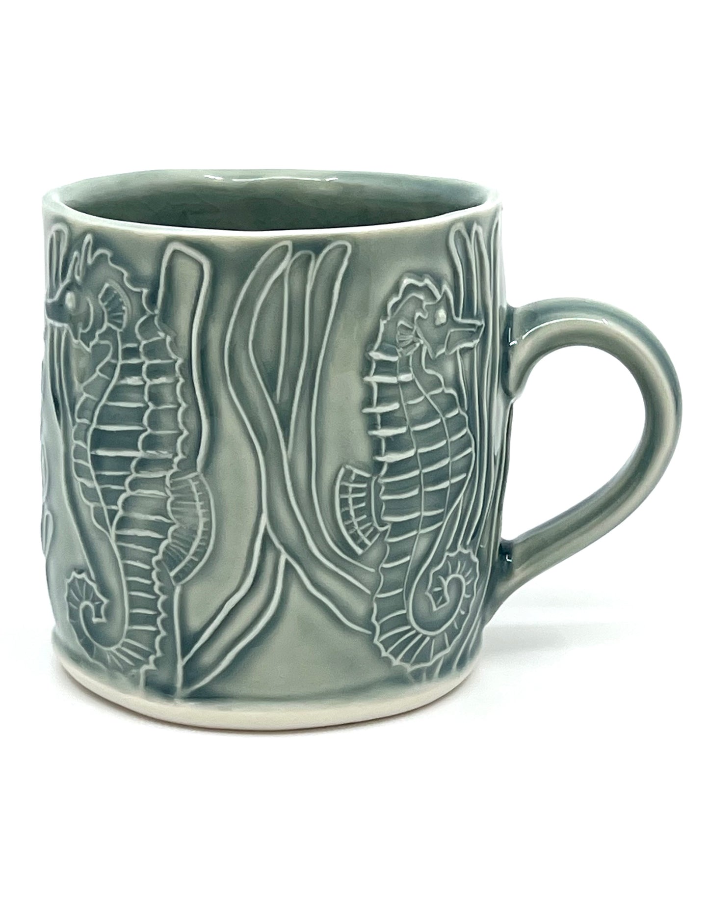 Dusty Blue Seahorse Mug